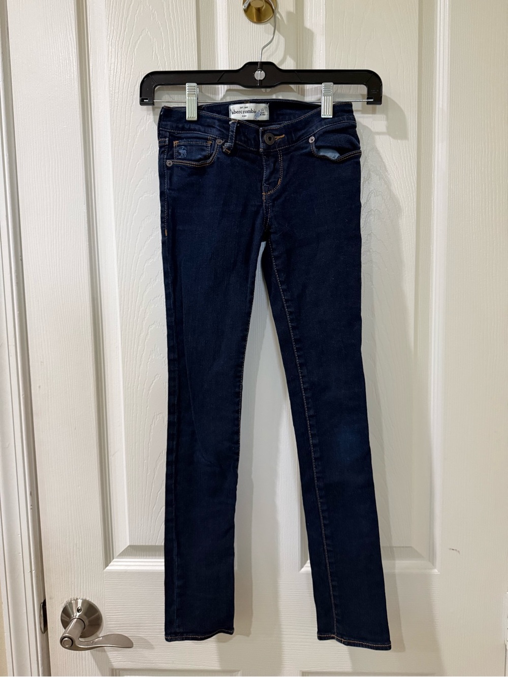 Dark Blue Girls Skinny Jeans - Abercrombie Kids